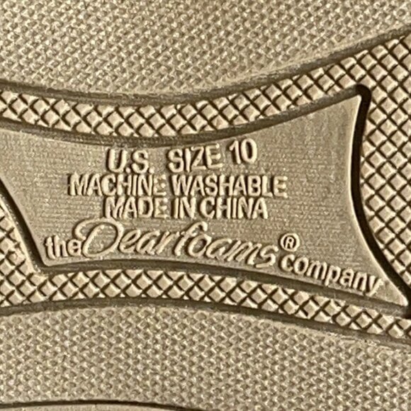 Dearfoams Womens Tan Suede-Like Faux Fur Lining Slip-On Slippers Clogs Sz 10 - Picture 6 of 9